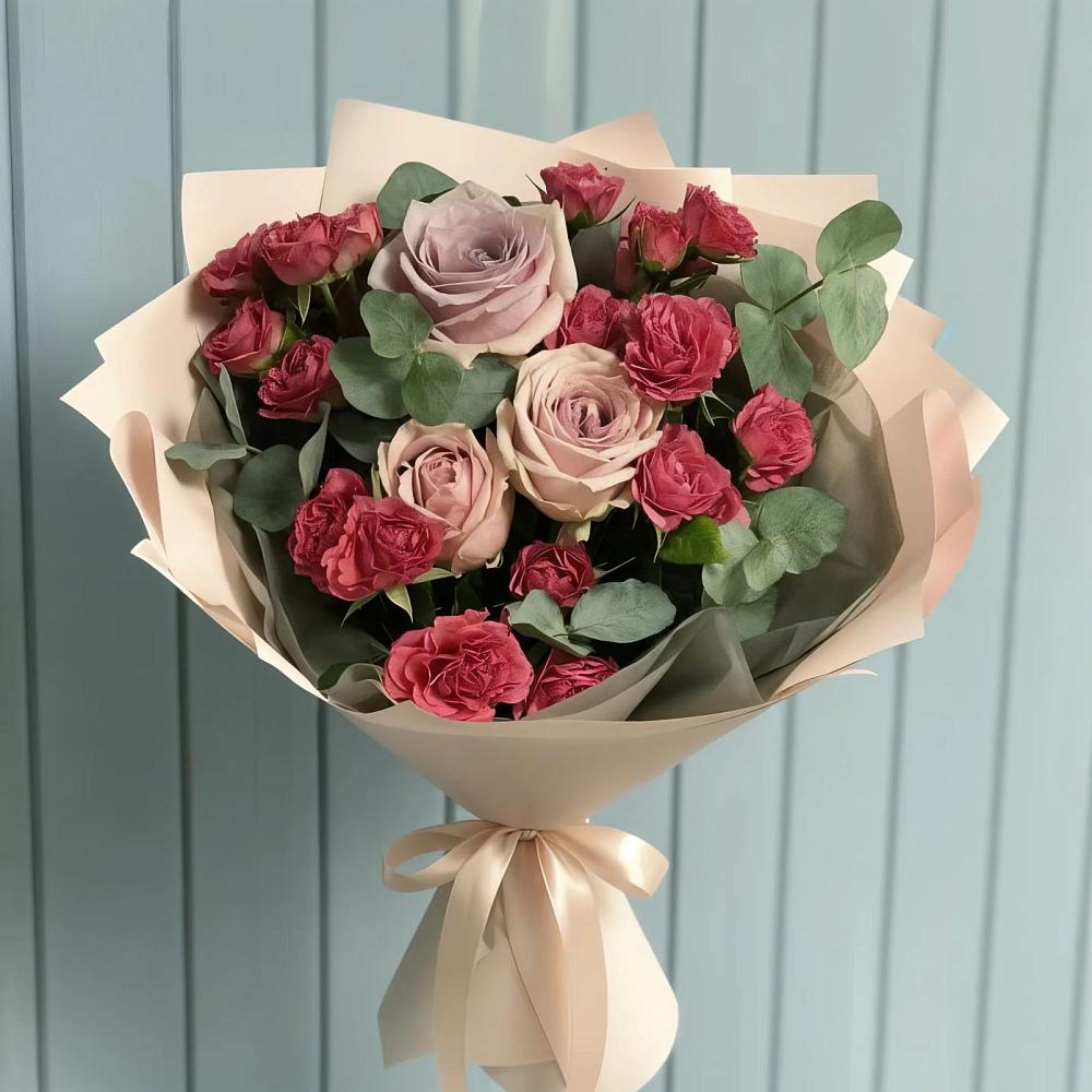 Букет цветов из: Гвоздики и Розы в Товарково