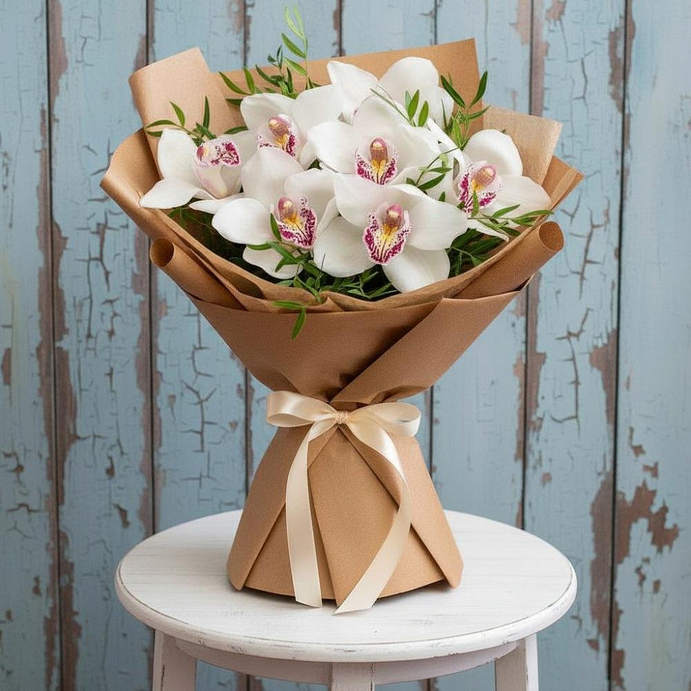 Букет цветов из: Орхидеи и Розы в Товарково