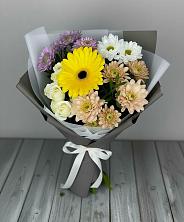 Букет цветов из:  Розы, Герберы и Хризантемы в Товарково