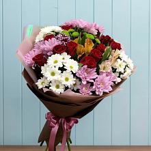 Букет цветов из:  Розы, Хризантемы и Альстромерии в Товарково