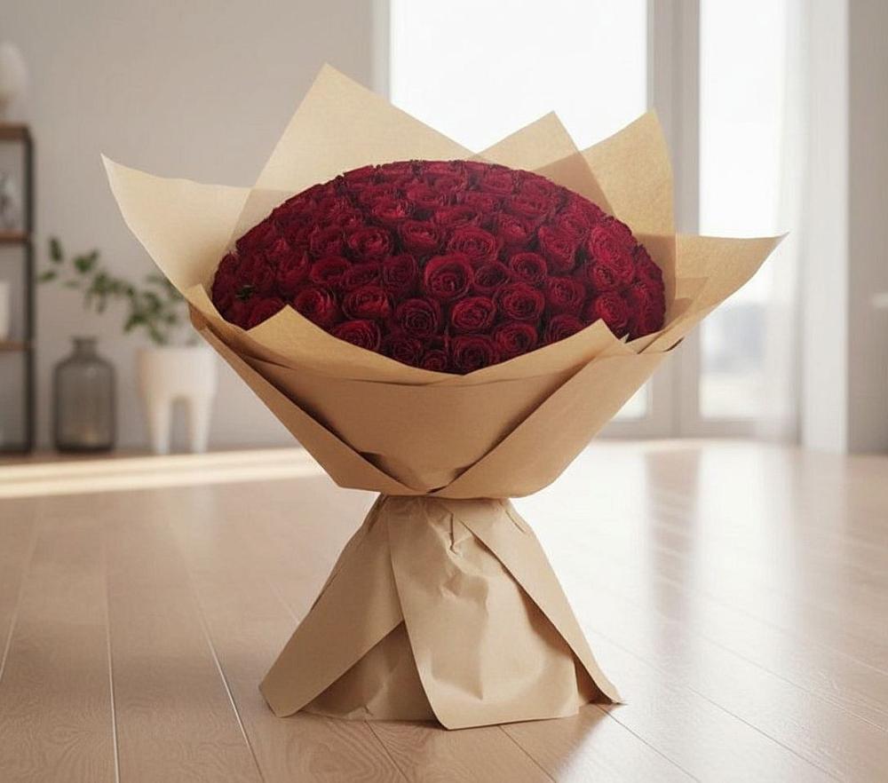 Букет 101 Красная роза в Товарково