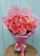 Букет 15 Розовых роз Равель в Товарково