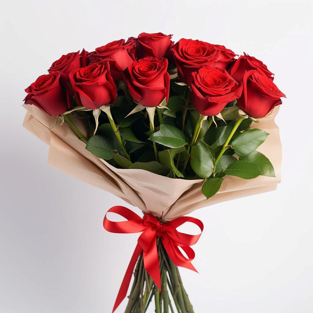 Букет 11 Красных роз Эдлесс Лав в Товарково